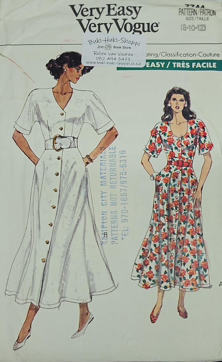 Vogue #7744 R25 Sewing Pattern Already cut Size 8-10-12